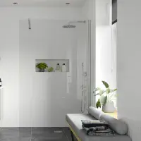 Black Cedare Walk In Shower Room Pack with 8mm Wet Room Screen (various sizes), Toilet, Basin & Tap