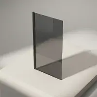 Black Tinted Glass Bath Screen 1400 x 800mm