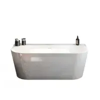 Brockland Freestanding bath 1600x750x575mm inc waste White - Lifetime Guarantee