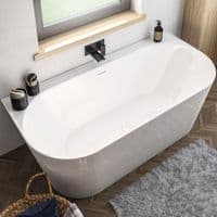 Brockland Freestanding bath 1600x750x575mm inc waste White - Lifetime Guarantee