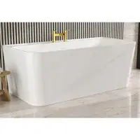 Brockland Sqaure 1600 x 750 x 600mm (430mm depth) Freestanding Bath - Gloss White