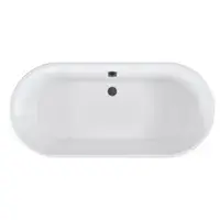 Bromley 1590 x 750 x 560mm Freestanding bath inc waste - Gloss White