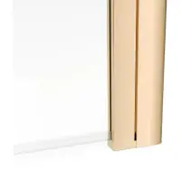 Brushed Brass Bath Screen 6mm - Square Corner