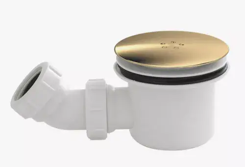 Brushed Brass Dome 90mm Shower Waste
