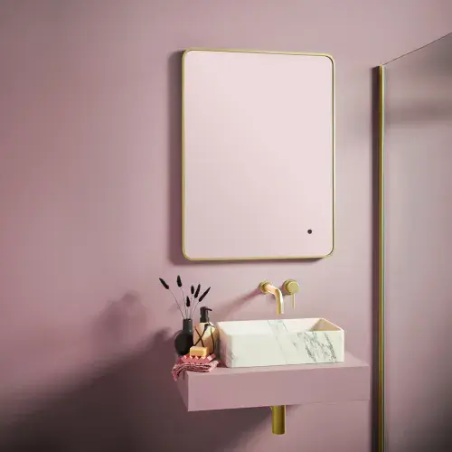 Brushed Brass LED Mirror 600 x 800mm Soft Edge