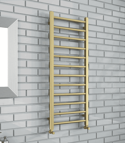 Brushed Brass Towel Rail 500 x 1200mm