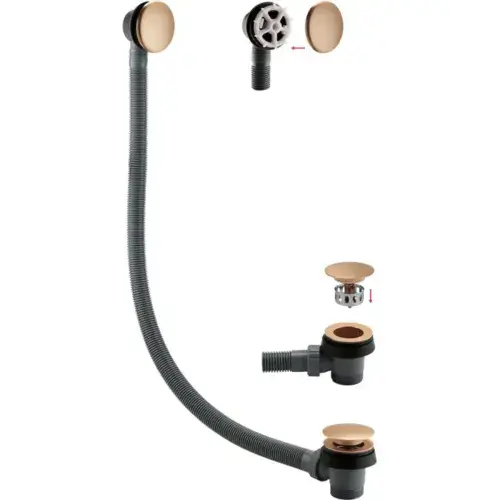 Brushed Bronze Sprung Bath Waste & Overflow