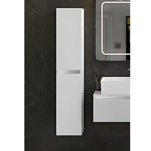 Carmine 300mm 2 Door Wall Hung Tall Unit, White Gloss