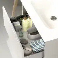 Carmine 600 2 Drawer Floor Standing Vanity Basin Unit White Gloss