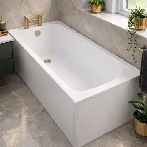 Carron Delta 1675 x 700mm Single Ended Bath - Standard & Carronite Options