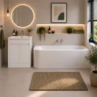 Carron Status 1600 x 725mm Left Hand Offset Corner Bath