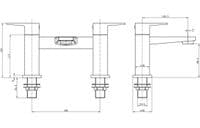 Cassin Bath Filler Tap, Chrome, Modern Lever Style
