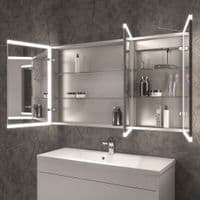 Cassio Led Bathroom Mirror Cabinet - 3 Door 1200mm x 700mm