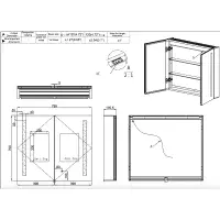Castellano 800 x 700mm LED Mirror Cabinet - 2 Door