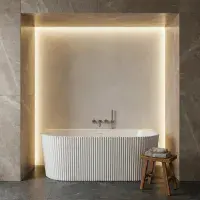 Caversham Freestanding Bath 1650x745x580mm inc waste - White - Lifetime Guarantee