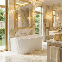Caversham Freestanding Bath 1650x745x580mm inc waste - White - Lifetime Guarantee