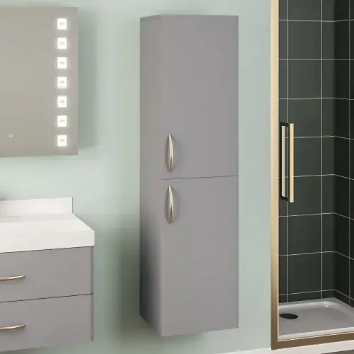 Cavone 150cm Tall Wall Hung Unit | Matt Grey | Lifetime Guarantee