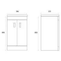 Cavone II 400mm Basin Unit Medium Oak with Ceramic Basin
