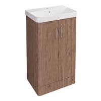 Cavone II 500mm Basin Unit Medium Oak with Ceramic Basin
