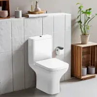 Cedare Rimless Comfort Height Toilet & Short projection - Inc Seat