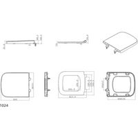 Cedare Soft Close Toilet Seat - White - Seat Only