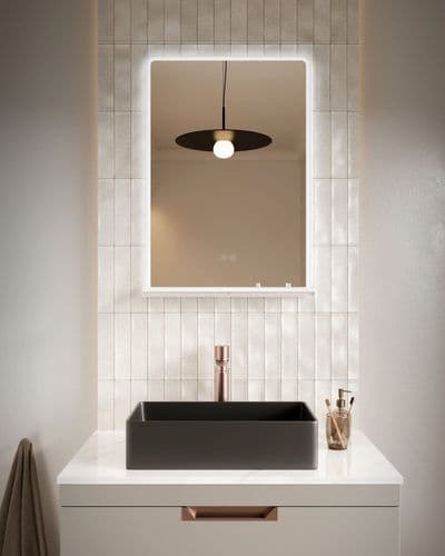 Charj LED Mirror 700 x 500mm with, Demister, Shaver Socket & Wireless Charger