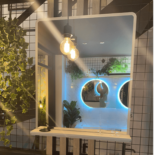 Charj LED Mirror 700 x 600mm with, Demister, Shaver Socket & Wireless Charger