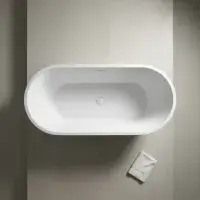 Charlton 1650mm Freestanding Double Ended Bath - Gloss Grey | Bathcenter