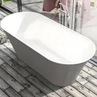 Charlton 1650mm Freestanding Double Ended Bath - Gloss Grey | Bathcenter