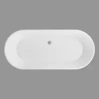 Charlton 1650mm Freestanding Double Ended Bath - Gloss Grey | Bathcenter