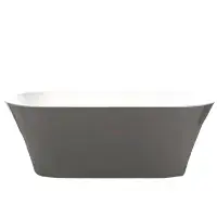Charlton 1650mm Freestanding Double Ended Bath - Gloss Grey | Bathcenter