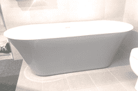Charlton 1650mm Freestanding Double Ended Bath - Gloss Grey | Bathcenter