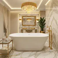 Charlton Freestanding Bath 1650x740x565mm inc waste White - Lifetime Guarantee