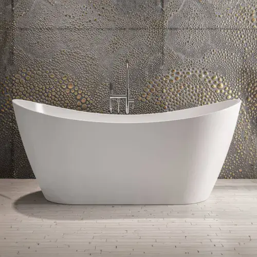 Chislehurst 1700mm Double Ended Freestanding Slipper Bath, Gloss White - Lifetime Guarantee