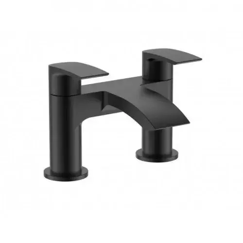 Chloe Matt Black Bath Filler Tap - Modern Lever Style