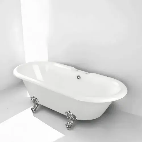Classics Freestanding 1690 x 740mm White Bath With Chrome Feet