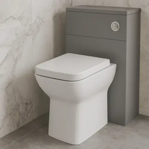 Collindale Comfort Height Back To Wall Rimless Toilet Pan and Soft close Seat with Fixings - White