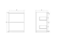 Comet Waterproof 600mm Vanity Unit with Ceramic Basin,  White