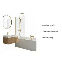 Complete Brushed Brass Bathroom Makeover Pack | Bathcenter