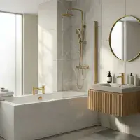 Complete Brushed Brass Bathroom Makeover Pack | Bathcenter