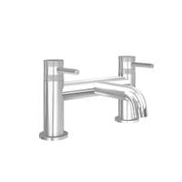Core Chrome Bathroom Tap Pack with Diamond Cross Hatch Detail