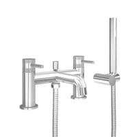Core Chrome Bathroom Tap Pack with Diamond Cross Hatch Detail