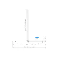 Corniche 2000 8mm 1200mm Soft Close Walk in Slider Right Hand (RH) Shower Door -Brushed Brass