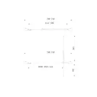 Corniche 2000 8mm 760mm In-Fold Shower Door Brushed Brass