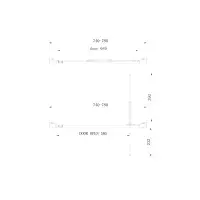 Corniche 2000 8mm 800 In-Fold Shower Door Matt Black
