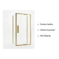 Corniche 2000 8mm 800mm In-Fold Shower Door - Brushed Brass