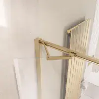 Corniche 2000 8mm 800mm In-Fold Shower Door - Brushed Brass