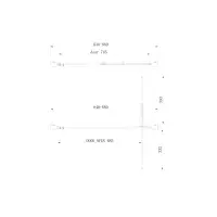 Corniche 2000 8mm 900mm In-Fold Shower Door Brushed Brass
