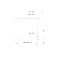 Corniche 2000 8mm Easy Clean 2000mm x 700mm In-Fold Shower Door - Matt Black
