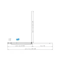 Corniche 2000 8mm Soft Close Walk in 1600mm Slider LH Chrome